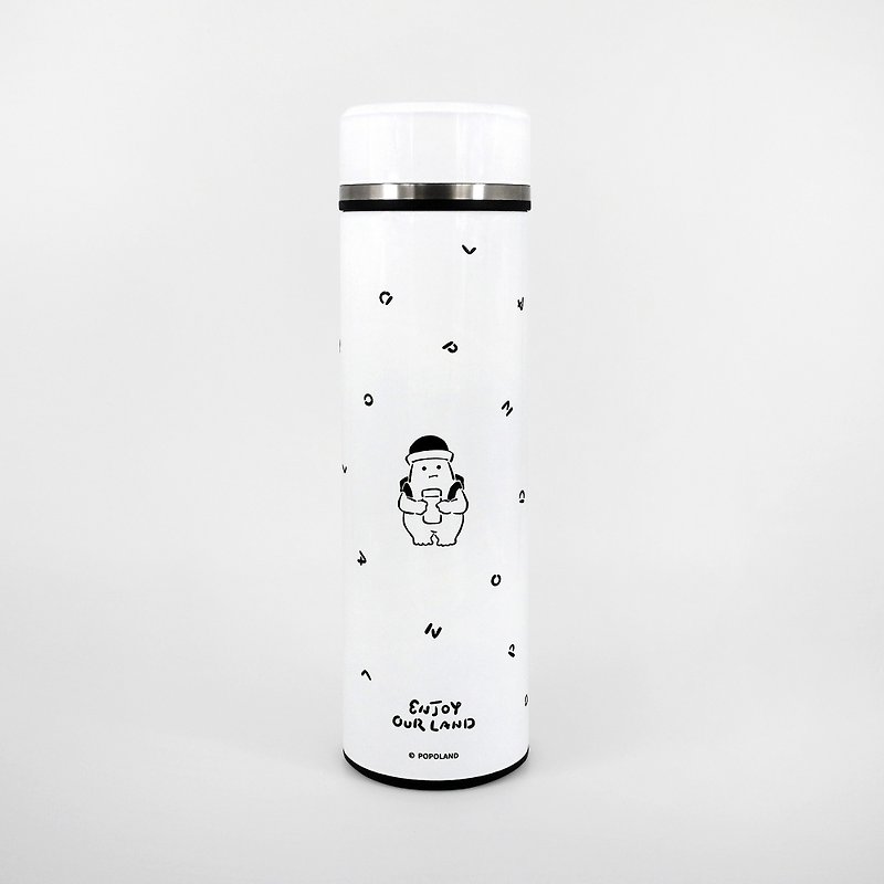 POPOLAND / Labao travel style white Stainless Steel insulated water bottle eco-friendly cup - Vacuum Flasks - Stainless Steel White