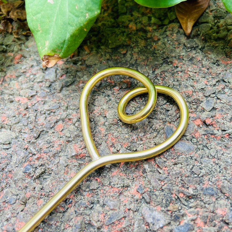 Bronze hairpin S456 - Hair Accessories - Copper & Brass Gold