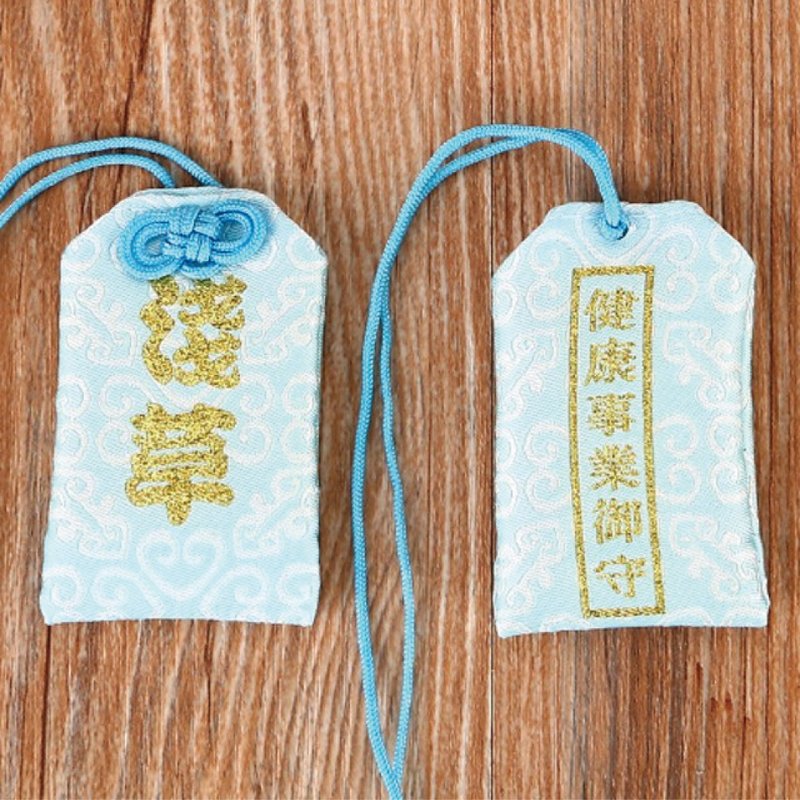 Protect BOBEE Japanese Craft Asakusa Royal Guard Prayer Blessing Bag Amulet Amulet- Asakusa Royal Guard - ของวางตกแต่ง - โลหะ สีน้ำเงิน