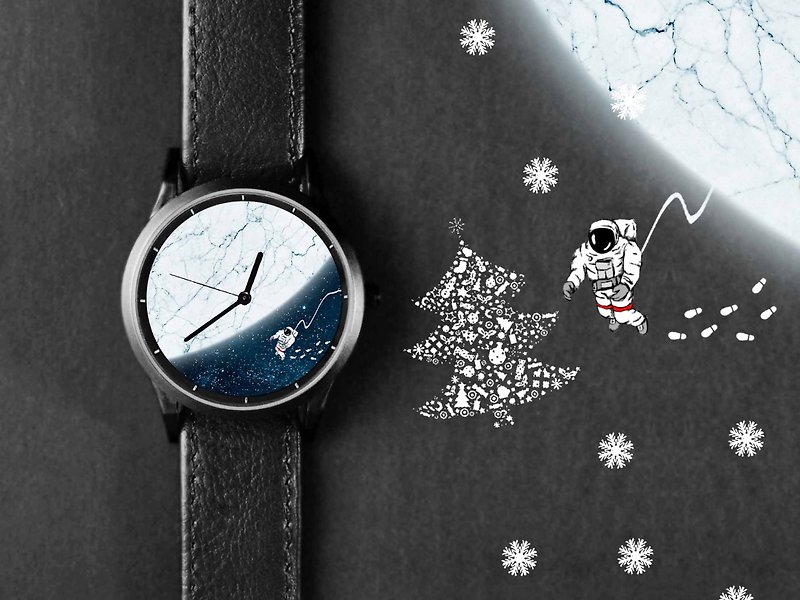 Christmas Year-end Illustration Watch Surprise Blessing Bag - Exchange Gift for $ 1500 - นาฬิกาผู้หญิง - โลหะ สีแดง