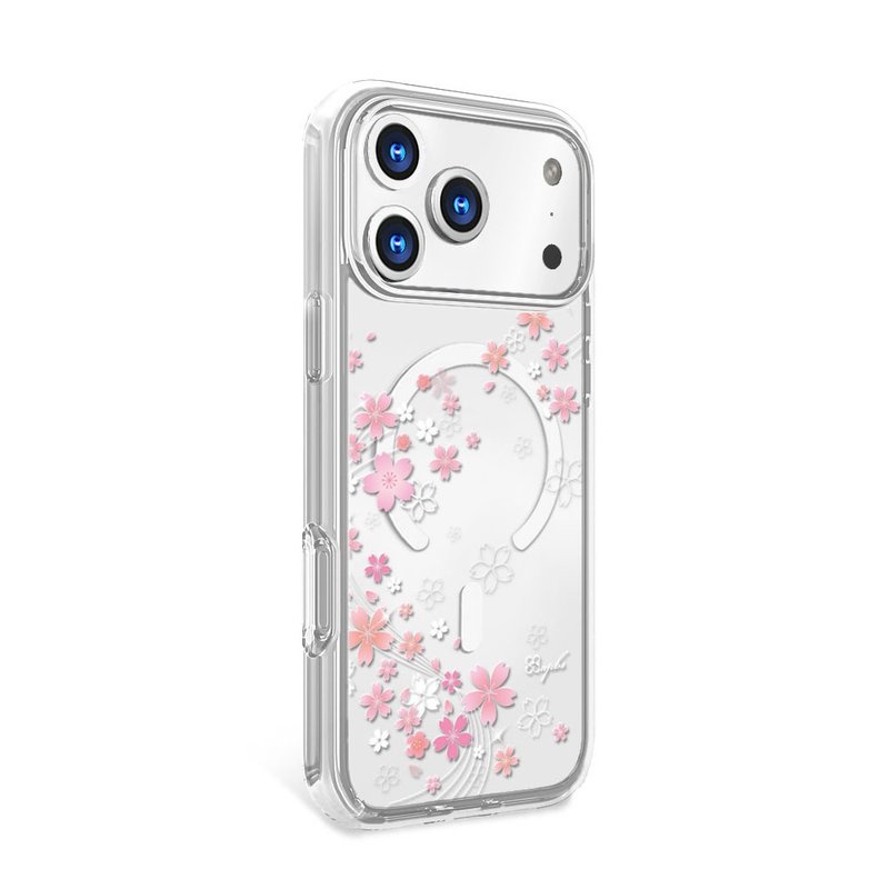 iPhone 17/16/15/14/13/12/11 輕薄軍規防摔磁吸手機殼-天籟之櫻 - 手機殼/手機套 - 其他材質 多色