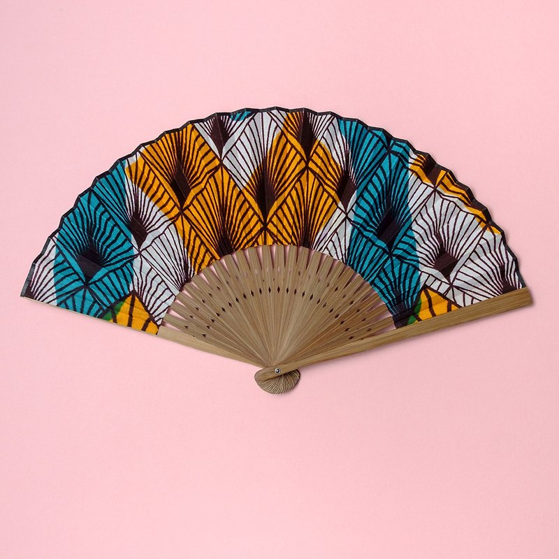 Japansese Sensu x African Wax Print - Other - Cotton & Hemp Multicolor