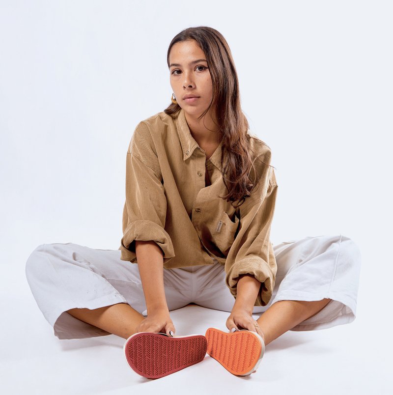 indosole 環保拖鞋 運動鞋底 墨碳黑/紅底 女 - 拖鞋 - 環保材質 黑色