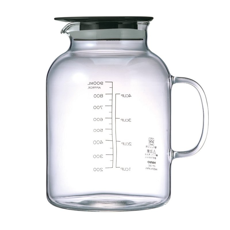 HARIO Wienerg Fruit Vinegar Pot 1000 / VFP-1000-B - Teapots & Teacups - Glass Transparent