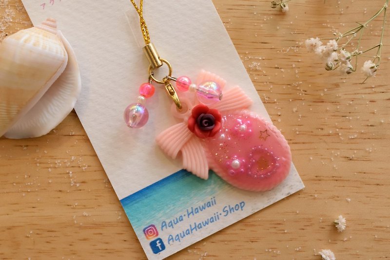 Eternal Pink Rose Romantic Gift Key ring charm for Best Gift - 鑰匙圈/鑰匙包 - 其他材質 粉紅色