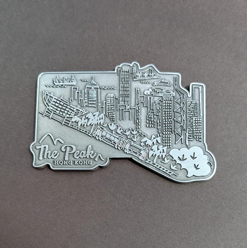 山頂 - 香港磁鐵 (限本地香港配送) - 磁鐵 - 其他金屬 銀色