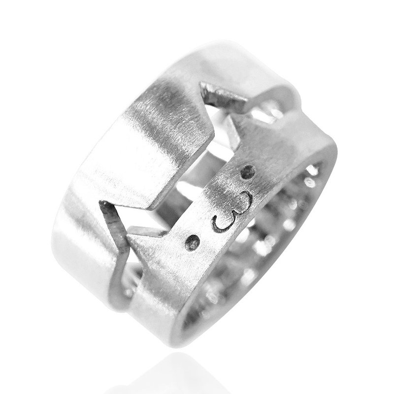 銀飾金工 貓咪組合戒指 情侶對戒推薦(兩人同行一對價) - 金工/飾品 - 銀 