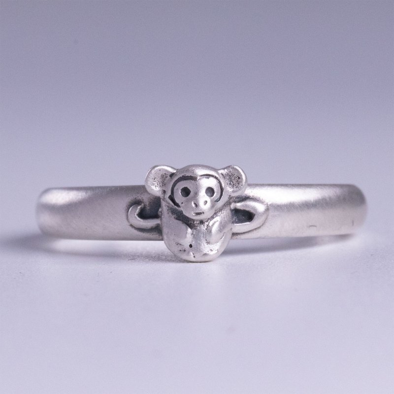 Animal Zodiac Ring - Monkey / DR-81 - 戒指 - 純銀 銀色