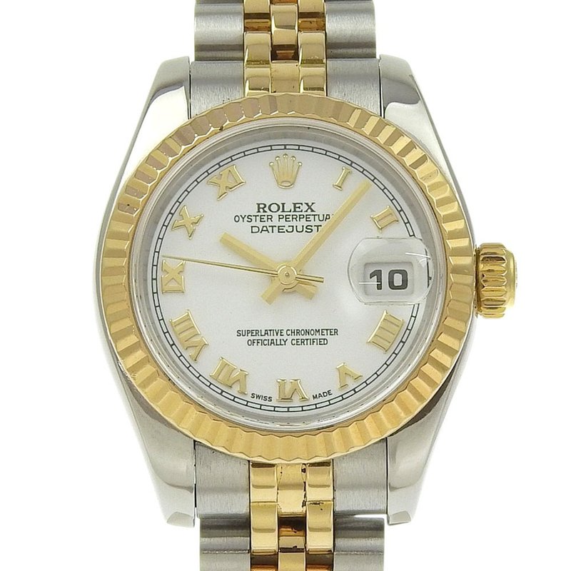 【日本直送】ロレックス ROLEX デイトジャスト 腕時計 cal.2235 179173 K18YG×SS ホワイト文字盤 レディース【中古】 - 女錶 - 貴金屬 白色