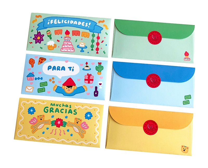 Congratulations Envelope Set (6p) - ซองจดหมาย - กระดาษ หลากหลายสี