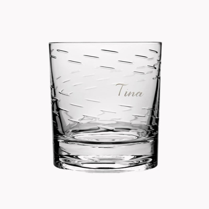 320cc [Germany SHTOX] meteor rotating whiskey glass handmade custom engraved dancing cup - Bar Glasses & Drinkware - Glass Transparent