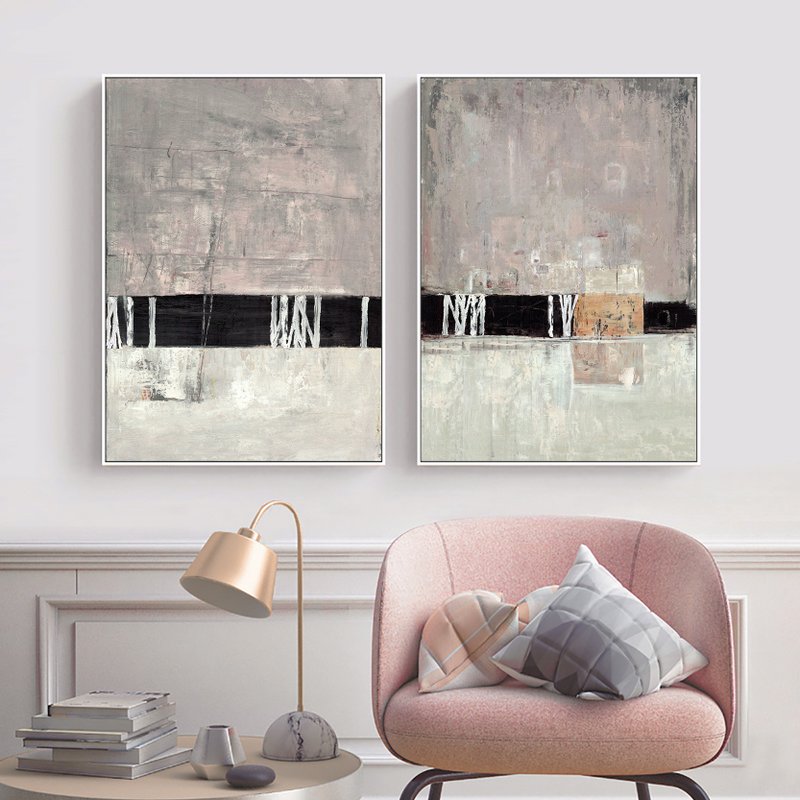 【彷彿とさせる線_蓮根】装飾画 - ポスター・絵 - 木製 