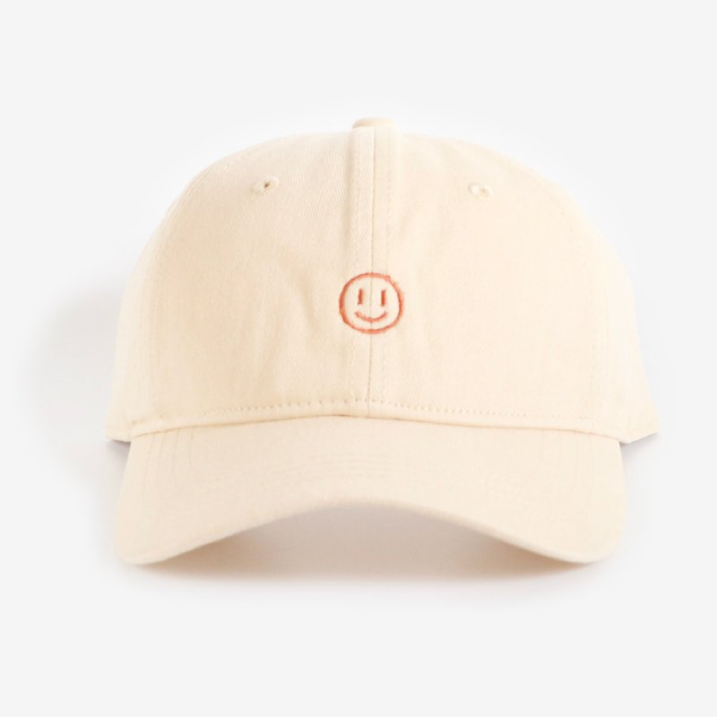 Smiley baseball cap - หมวก - ผ้าฝ้าย/ผ้าลินิน ขาว