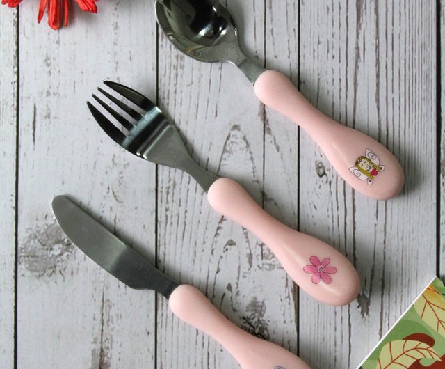 Wooden Children's Utensils - Knife, Fork, Spoon