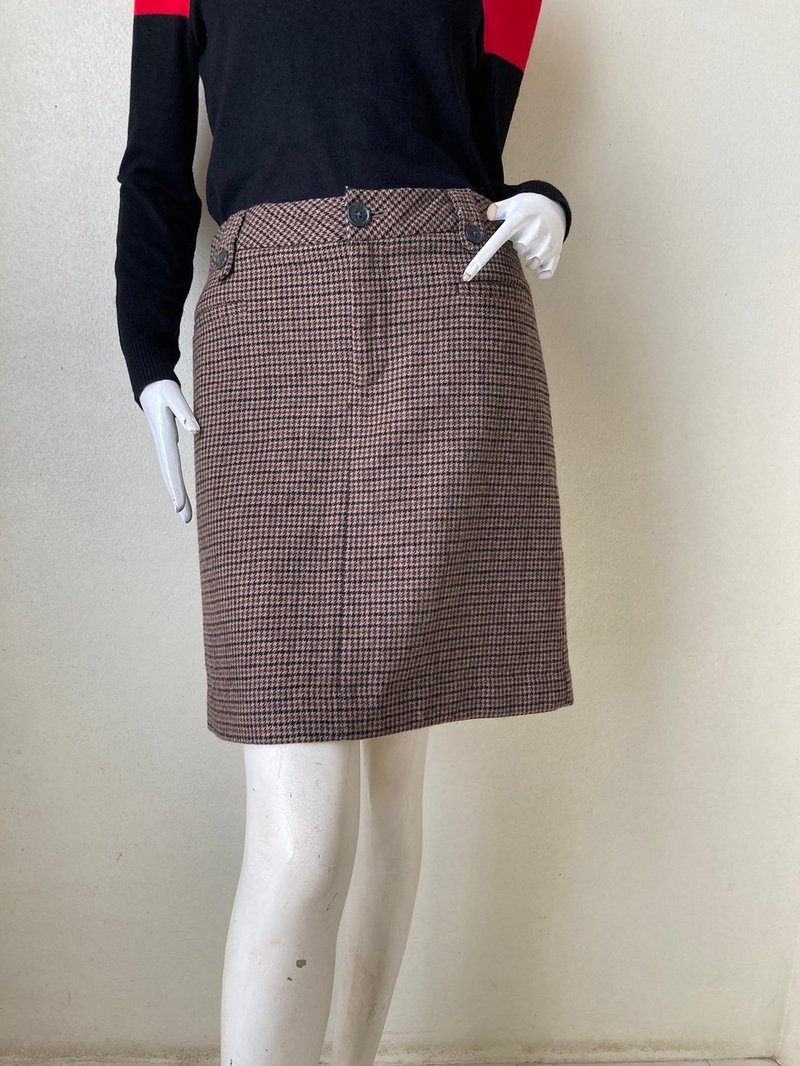 Vintage Eddie Bauer Y2K Skirt  Wool Skirt Size P6l waist 32 - 裙子/長裙 - 羊毛 