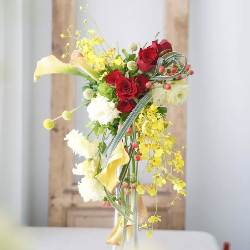 馬蹄蘭三角拖尾鮮花花球 新娘手捧花 結婚花球 接受定製 - 其他 - 植物．花 多色