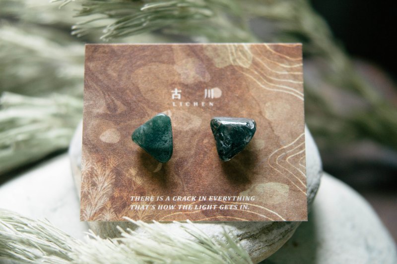 CRACK | 礦物系耳環 |  EARRINGS - 耳環/耳夾/耳骨夾 - 玉石 綠色