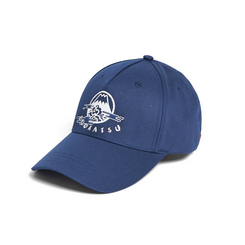 Edo Katsu Japanese-style Yunrou Edo Katsu five-piece baseball cap-unisex (foot blue) #hat#Accessories - Hats & Caps - Cotton & Hemp Blue