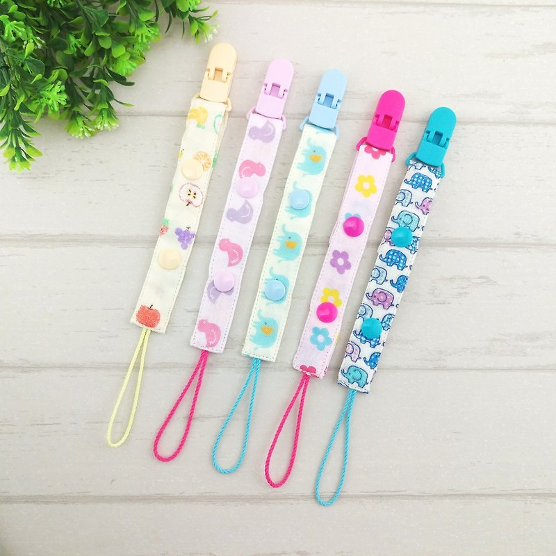 Custom fabric selection. Japanese double yarn 2 length handmade pacifier chain (for vanilla pacifier general pacifier) - Baby Bottles & Pacifiers - Cotton & Hemp Multicolor