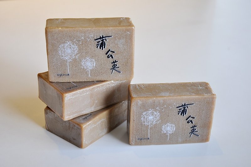 Gongzhimi Dandelion Cleansing Soap 4 in | 120g Natural Chinese Herbal Handmade Soap - Facial Cleansers & Makeup Removers - Plants & Flowers 
