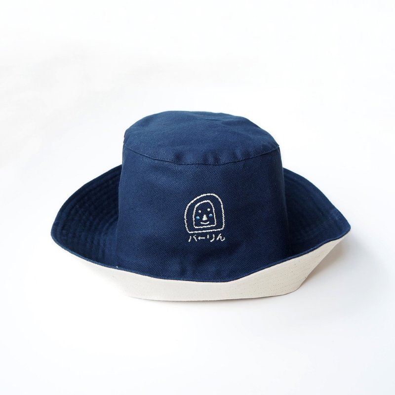 palim hat (navy blue) - 帽子 - 棉．麻 藍色