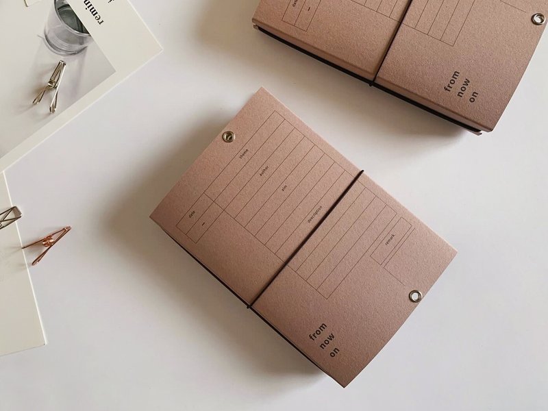 From Now On | Mini Notebook Set (3pcs, Pocket Storage Cover) - 筆記本/手帳 - 紙 