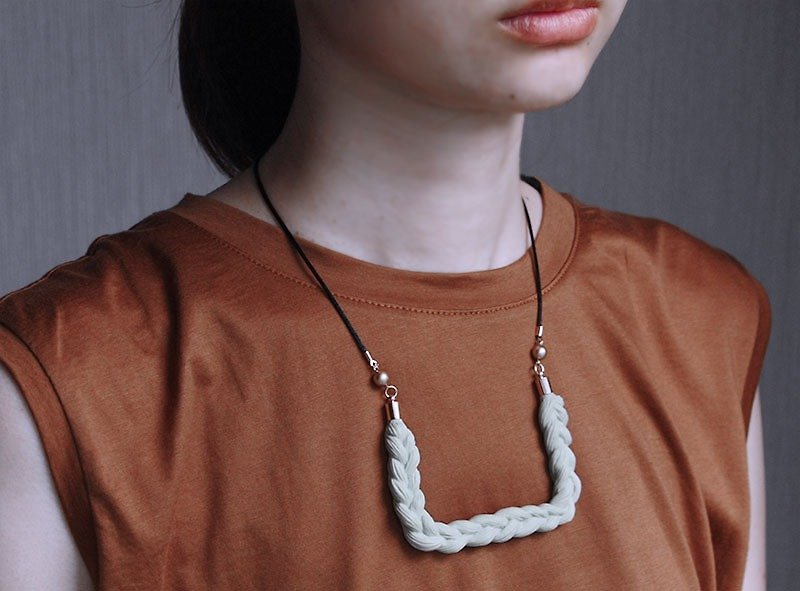 Ami Ami necklace [semisquare / 5color] - Necklaces - Plastic Multicolor