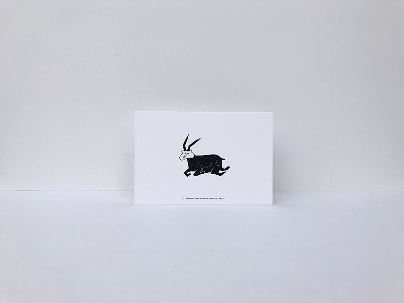 |羊|森の華麗なユニバーサルカード|封筒付き - カード・はがき - 紙 ブラック