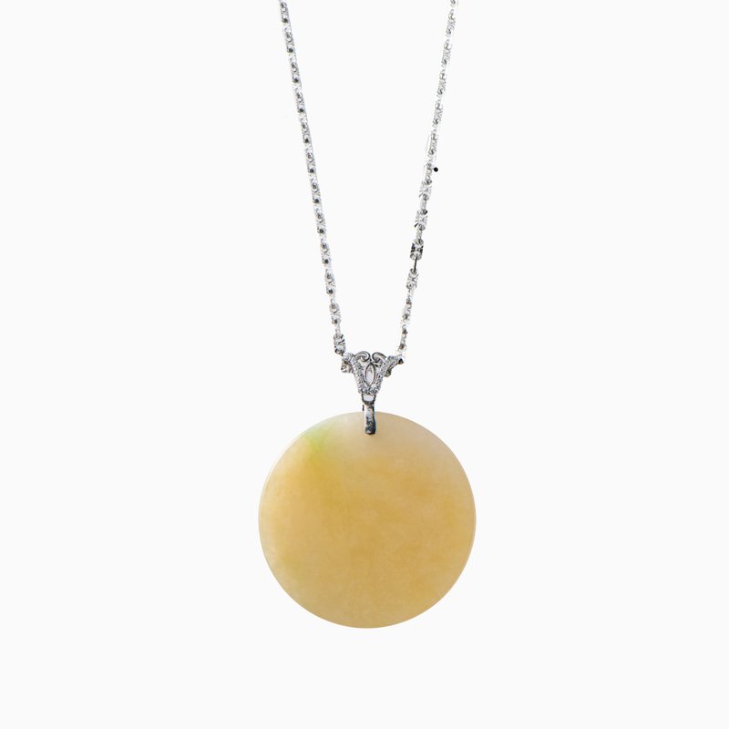 Yellow Jadeite Pendant - Necklaces - Jade Yellow