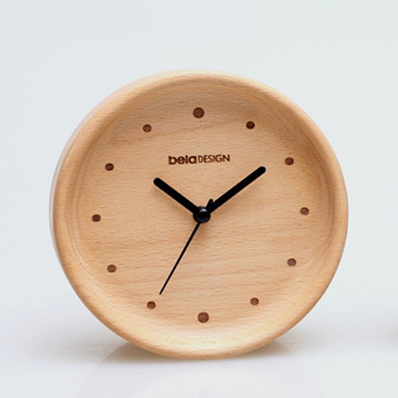 無垢材のフローティングエッジを備えた小さな卓上時計 - 時計 - 木製 