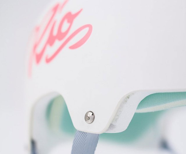 Rio Roller White Script Helmet Ventilated Protective 