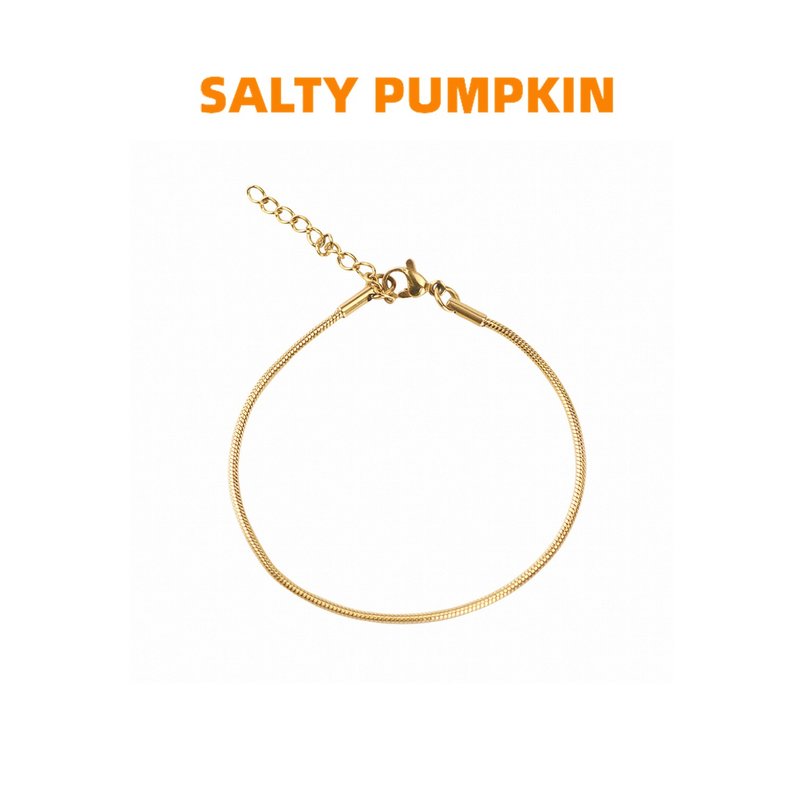 SALTY PUMPKIN Salty Pumpkin Snake Bracelet Gold or Silver Unisex Couple's - Bracelets - Other Metals 