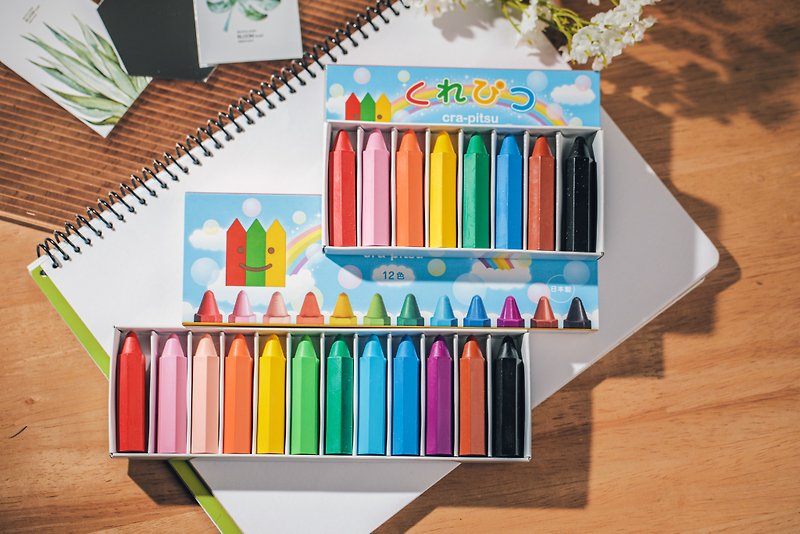 [Honeycomb Crayon] Made in Japan/Children/12+8 Colors/Carton/No Lettering/Christmas Gift Box
