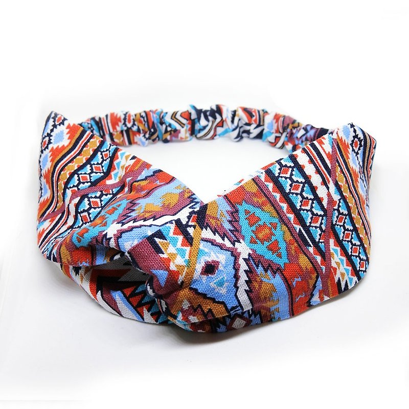 [shell art] geometric ethnic hair band - Hair Accessories - Cotton & Hemp Multicolor