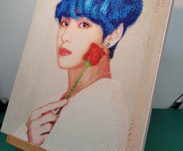 BTS exclusive official license PAINTING_V Kim Taehyung diamond painting  40x50cm - Shop ilovepainting Illustration, Painting & Calligraphy - Pinkoi