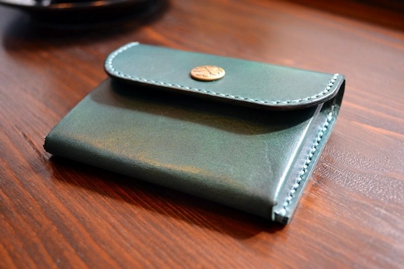 Genuine cowhide vegetable tanned leather handmade coin purse snap-type coin bag gift size and color can be customized - กระเป๋าใส่เหรียญ - หนังแท้ หลากหลายสี