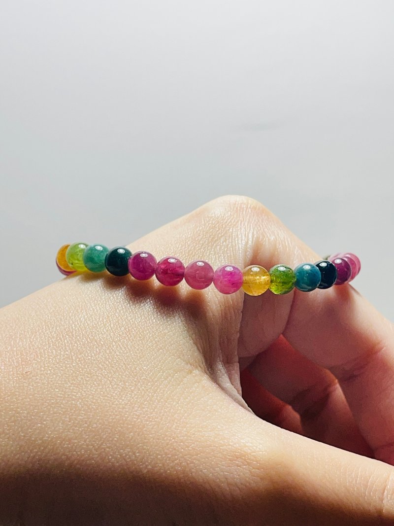 彩虹碧璽|親愛的我把彩虹戴在手上了、手串、手圍16cm、天然碧璽 - 手鍊/手環 - 半寶石 