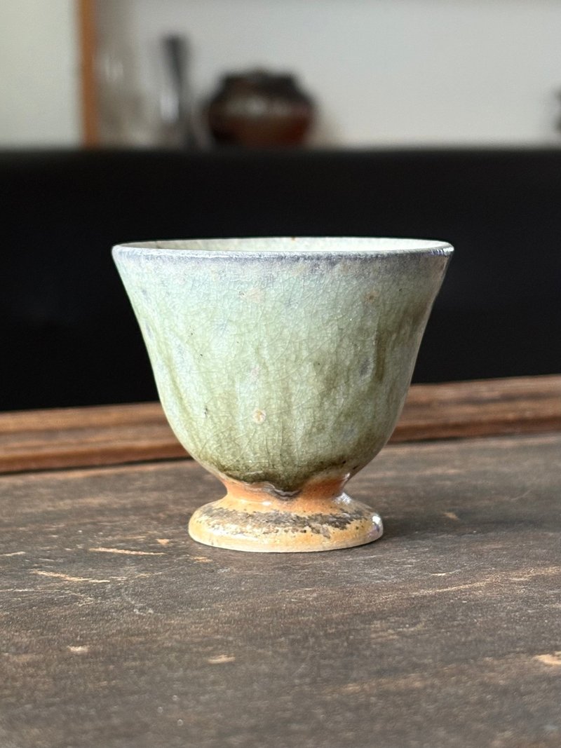 純粹製陶 - 柴燒綠意小杯 - 茶具/茶杯 - 陶 