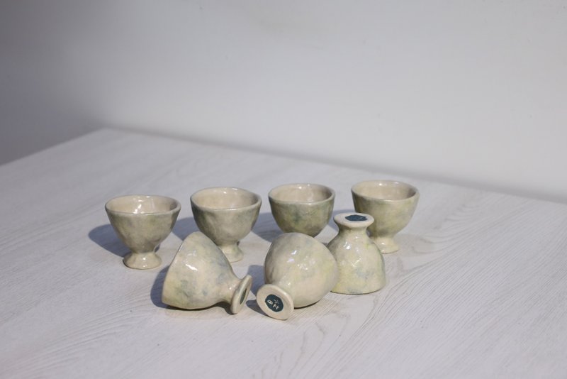 微醺系列高腳小杯一組7個 - 茶壺/茶杯/茶具 - 陶 