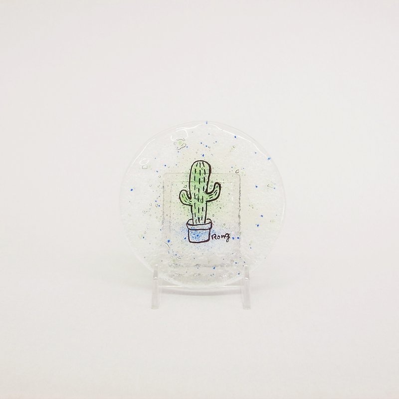 Highlight also come | Opuntia glass coasters - Coasters - Glass Green