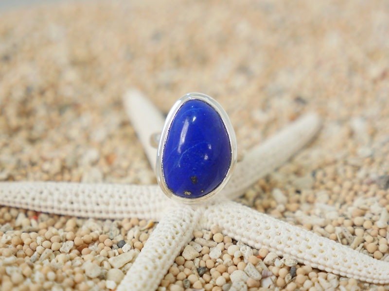 Lapis lazuli Silver ring - แหวนทั่วไป - หิน สีน้ำเงิน