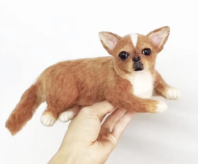 犬のぬいぐるみオーダー オーダーメイドペット】羊毛フェルト、うちの子 犬ぬいぐるみ