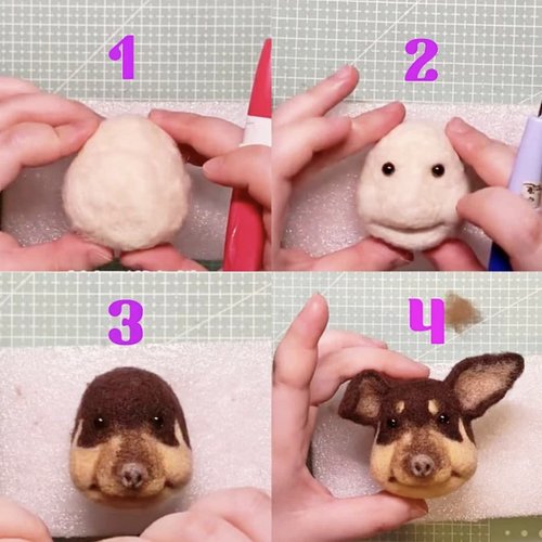 犬のぬいぐるみオーダー オーダーメイドペット】羊毛フェルト、うちの子 犬ぬいぐるみ