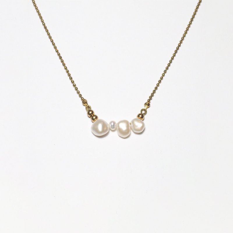 少年 - 芽項鍊 - Teenage necklace (bud) - 項鍊 - 珍珠 金色