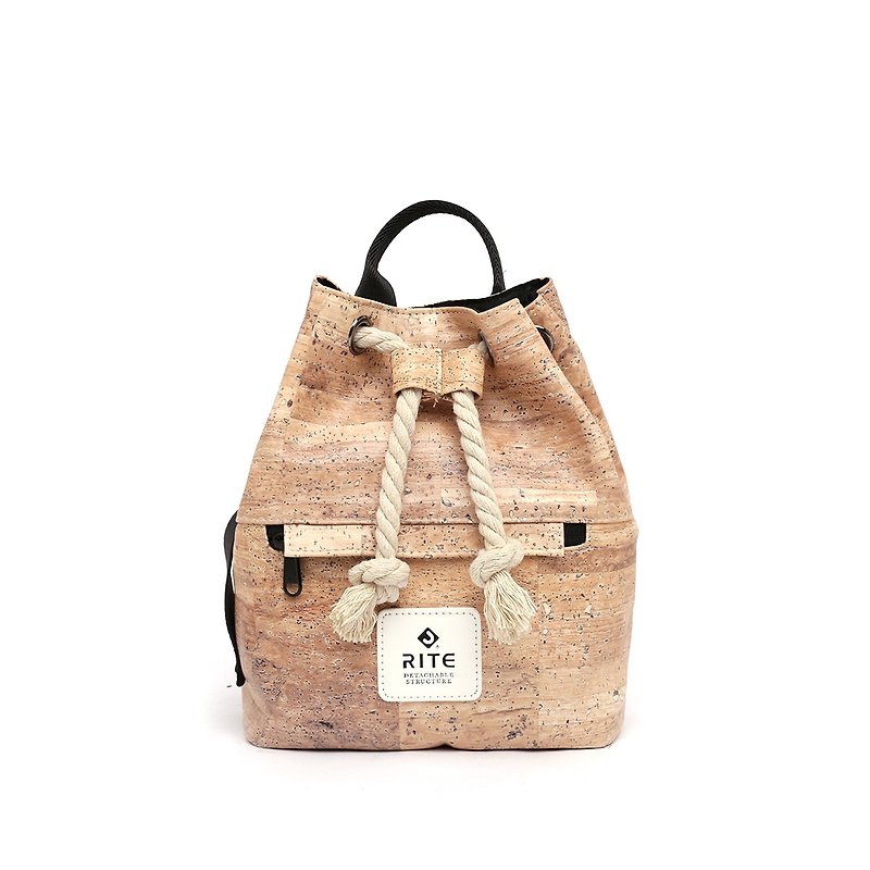 [RITE] Le Tour Series - Dual-use Boxing Small Backpack - Cork - Messenger Bags & Sling Bags - Waterproof Material Khaki