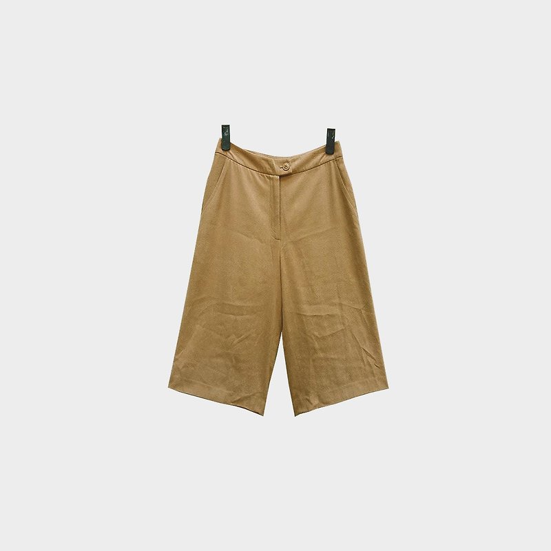 Ancient suede camel pants 064 - กางเกงขายาว - เส้นใยสังเคราะห์ สีนำ้ตาล