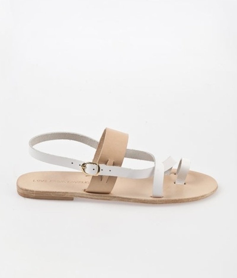 {Love from Cyprus} Mediterranean style sandals handmade vegetable tanned Pi Luoma - รองเท้าลำลองผู้หญิง - หนังแท้ 