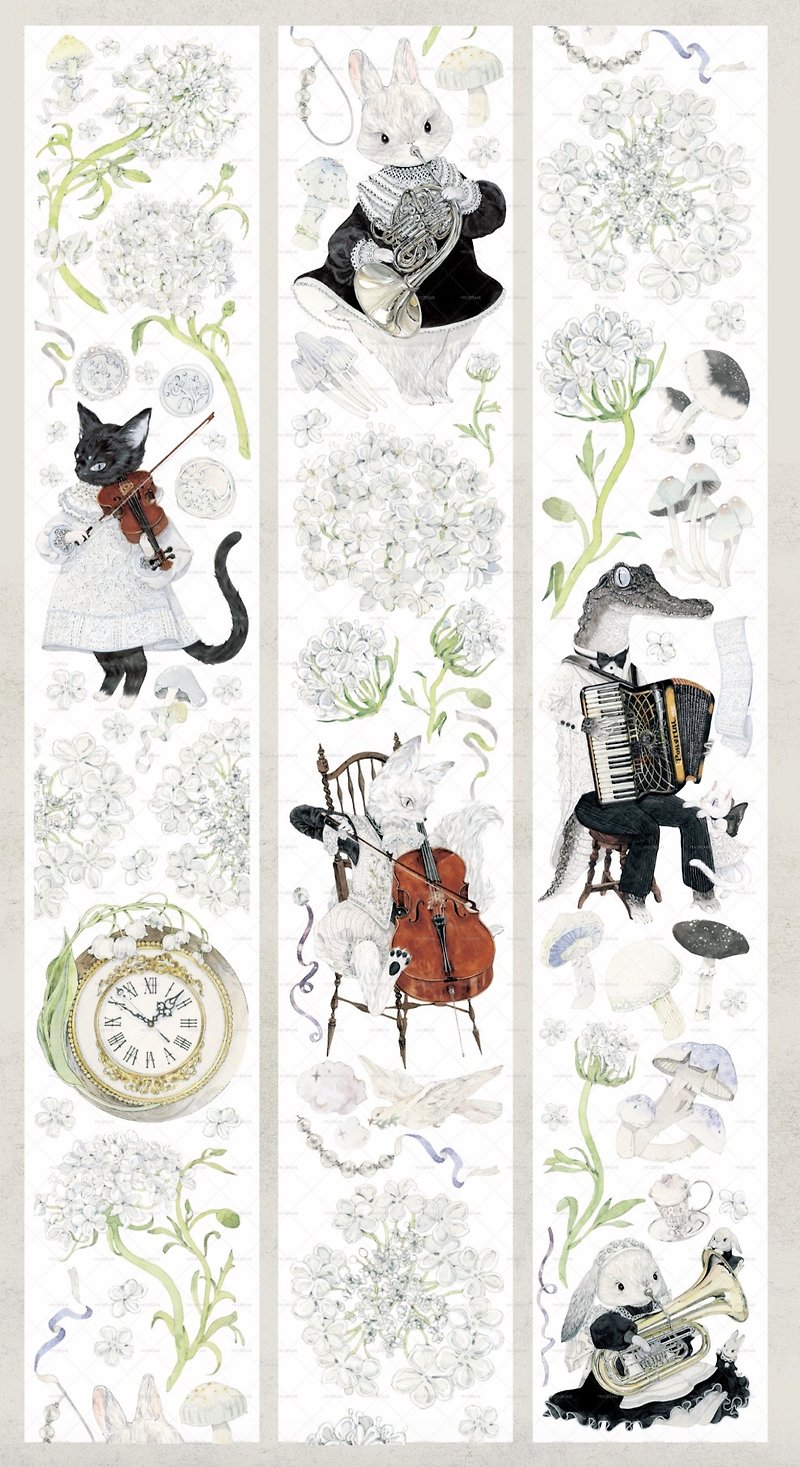 Forest Time Concert Forest Landscaping PET Washi Tape - Washi Tape - Other Materials Multicolor