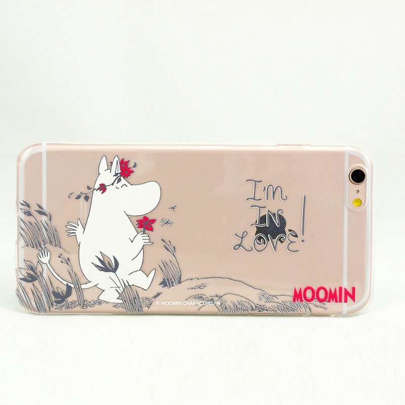 Moomin授權-空壓殼手機殼【I'm in love】 - 手機殼/手機套 - 矽膠 紅色