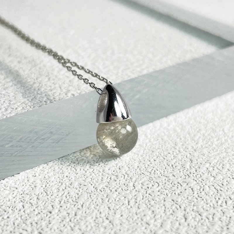 Genie925 | sterling silver necklace with Labradorite - สร้อยคอ - คริสตัล หลากหลายสี